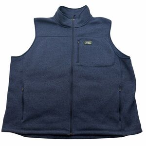 L.L.Bean XXL Fleece Vest Blue Full Zip Slightly Fitted Men
